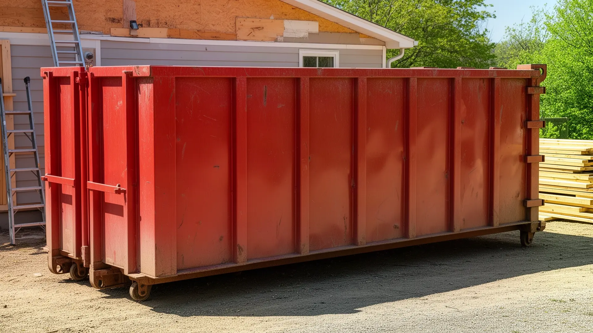 Roll-off dumpster from Long Fork Dumpster Rental in Denham Springs, LA